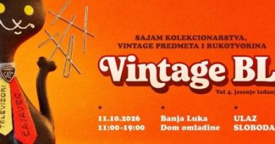 Dom omladine: Četvrti sajam starina “Vintage BL” 11. oktobra !
